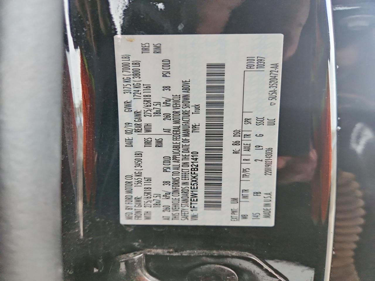 2019 FORD F150 SUPERCREW photo 23