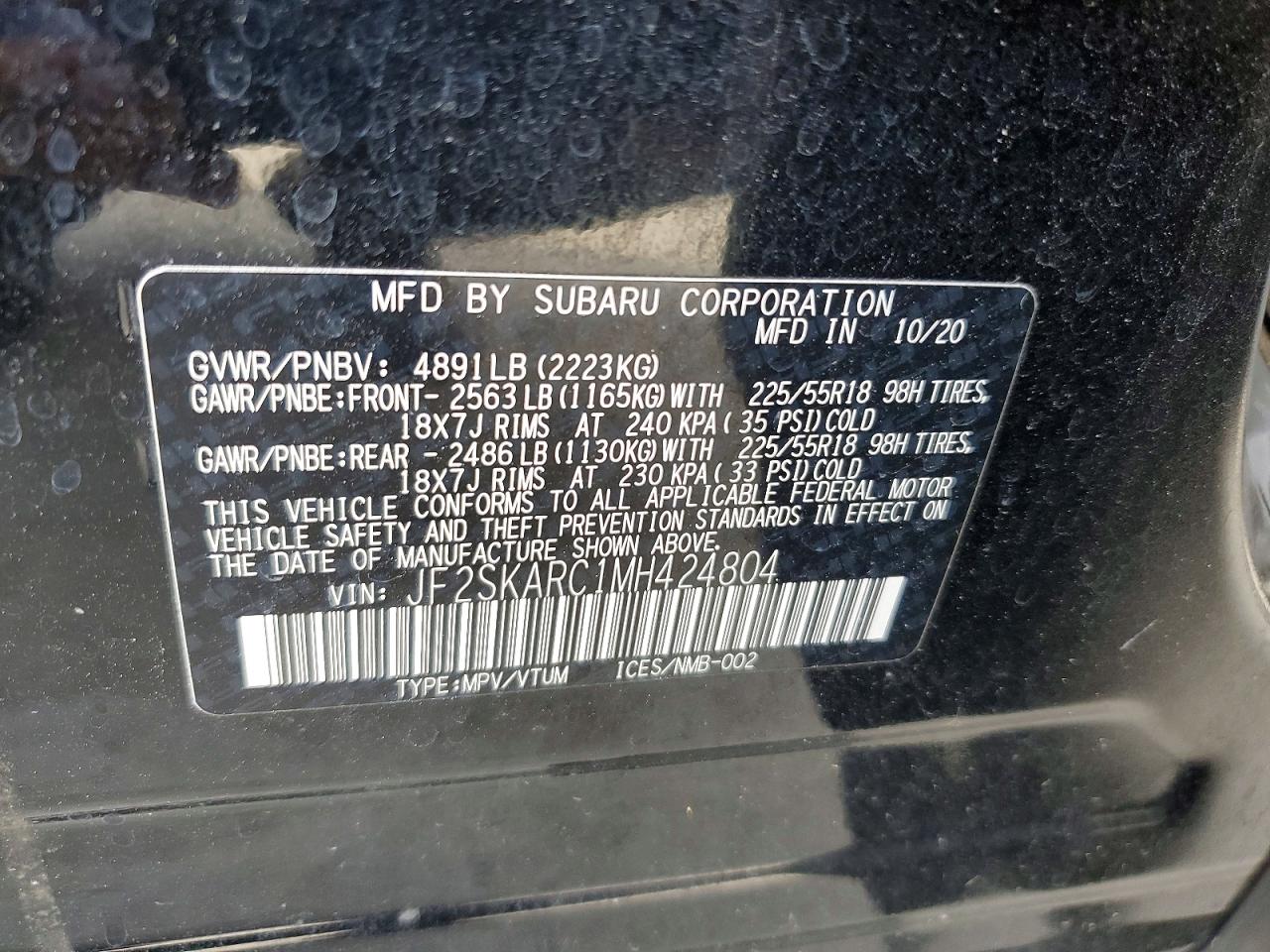 2021 SUBARU FORESTER SPORT photo 14
