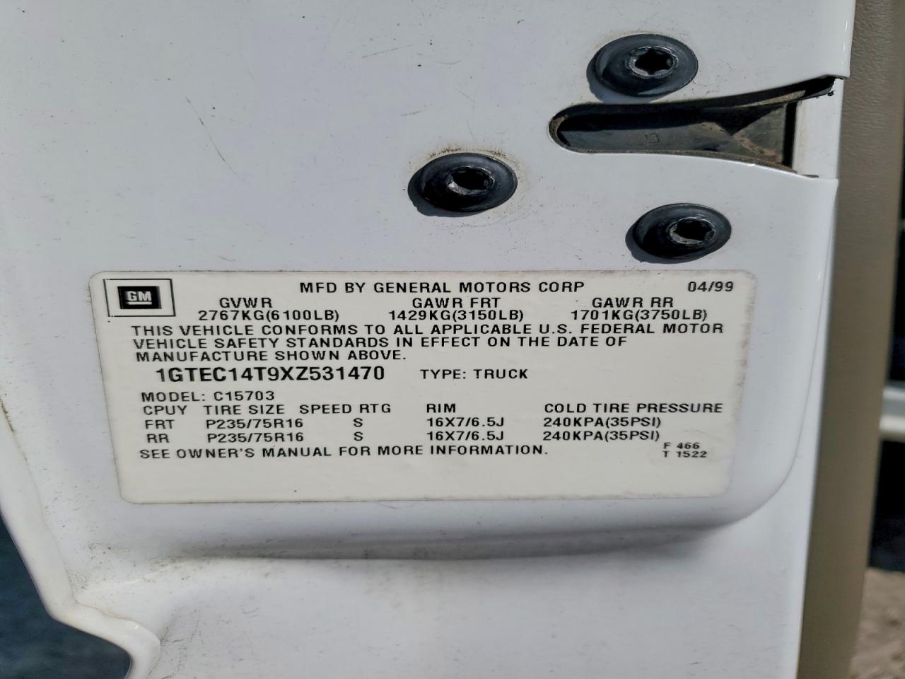 1999 GMC NEW SIERRA C1500 photo 34