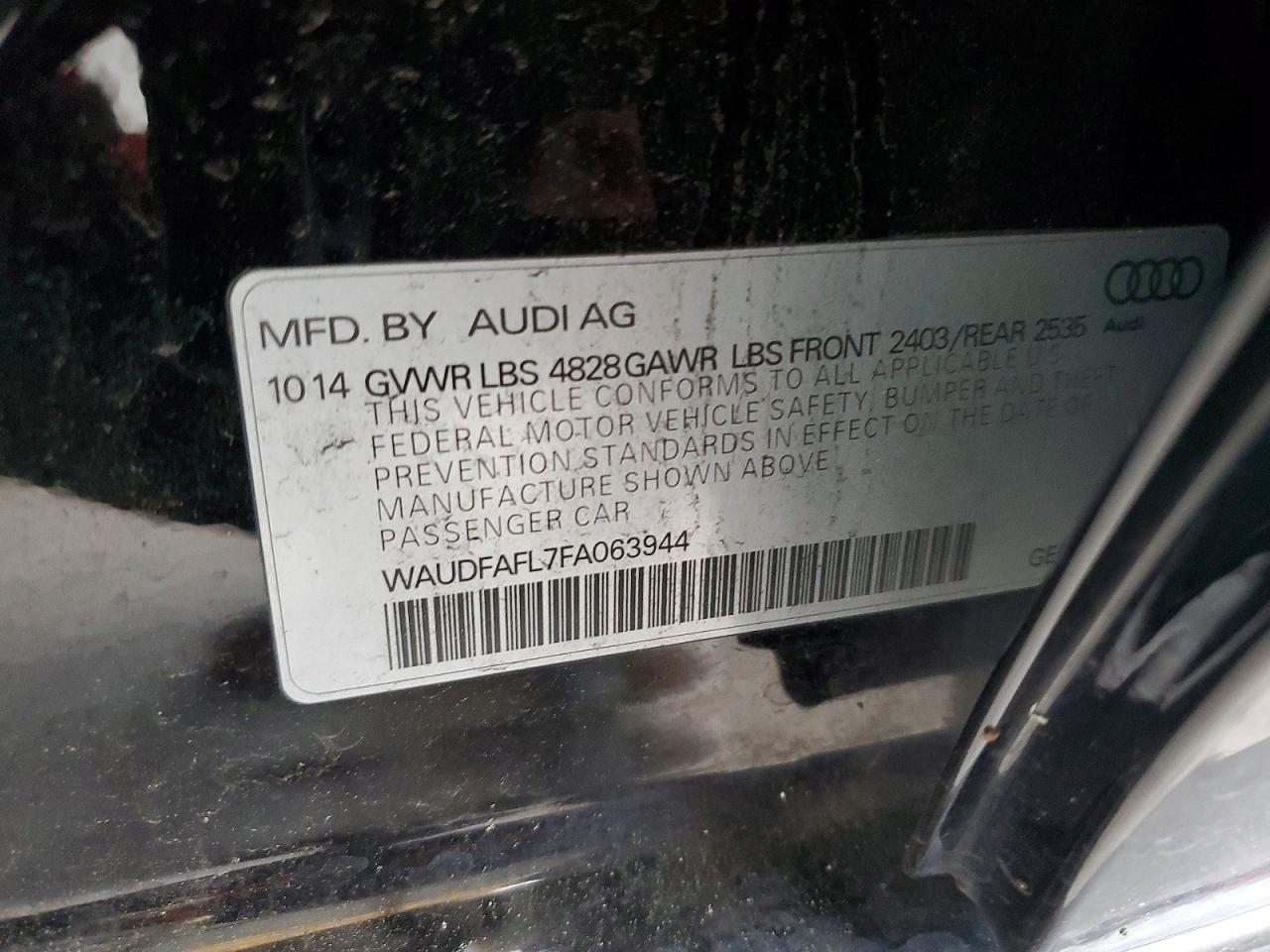 2015 AUDI A4 PREMIUM photo 12