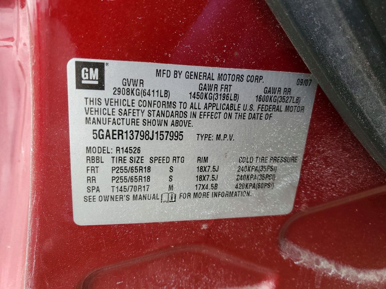 2008 BUICK ENCLAVE CX photo 13