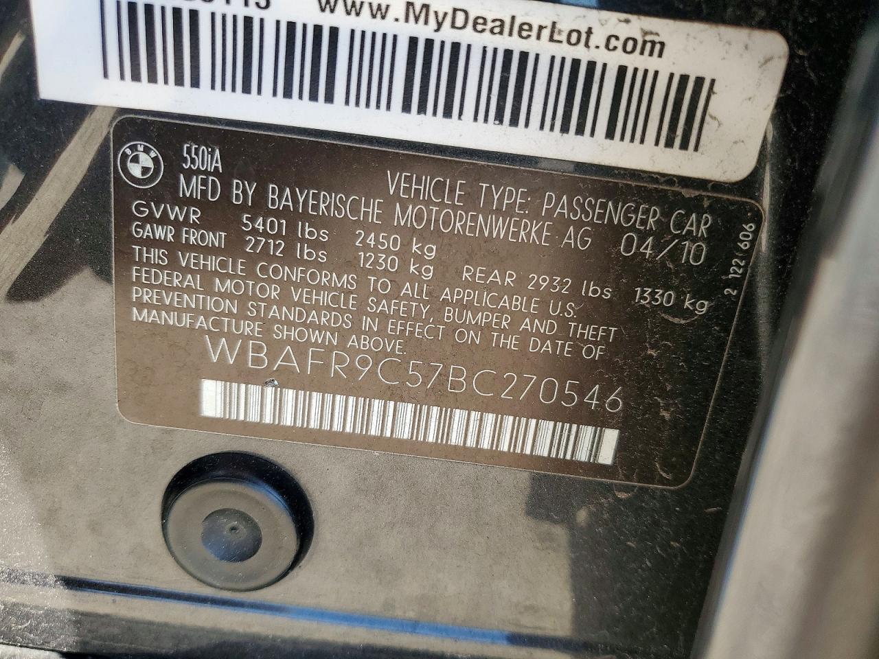 2011 BMW 550 I photo 23
