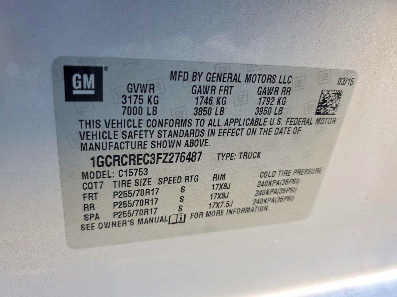 2015 CHEVROLET SILVERADO C1500 LT photo 23