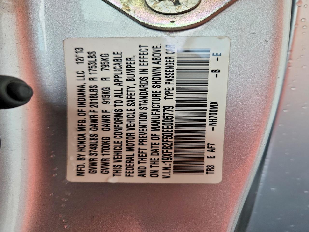 2014 HONDA CIVIC LX photo 12