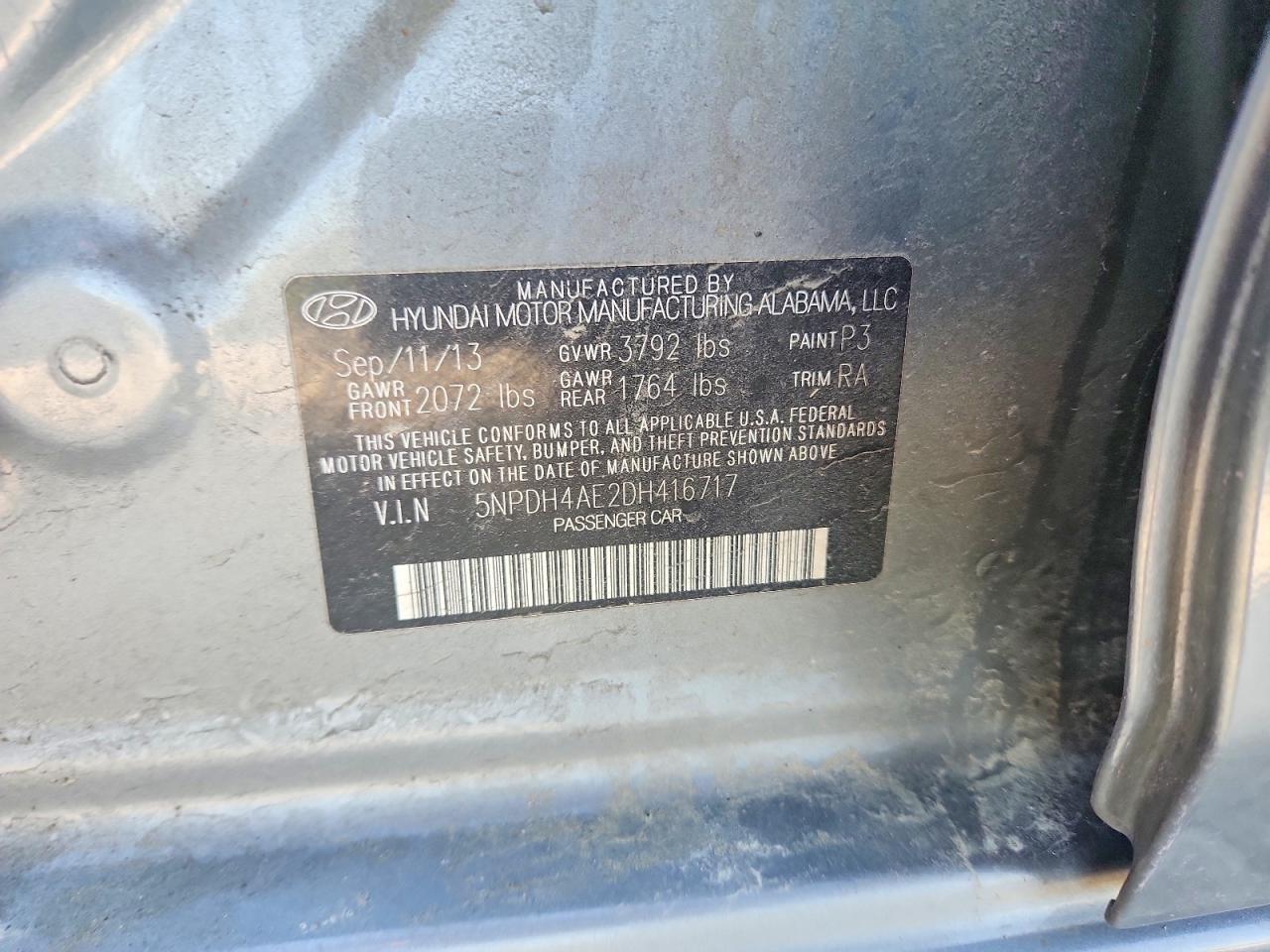 2013 HYUNDAI ELANTRA GLS photo 34
