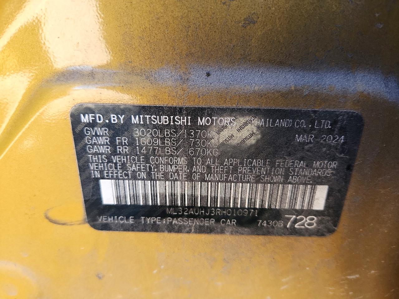 2024 MITSUBISHI MIRAGE ES photo 13