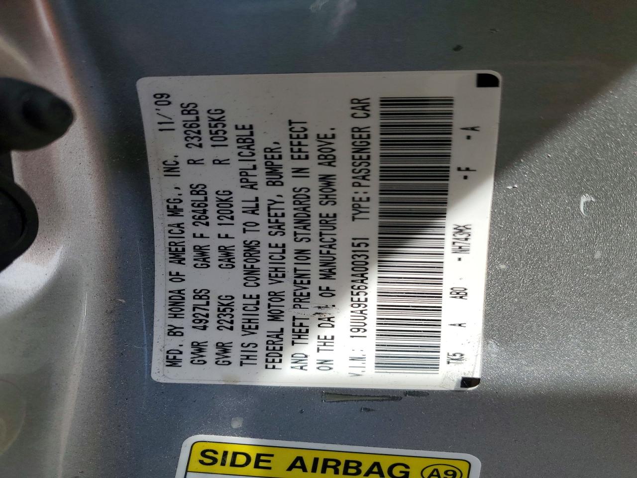 2010 ACURA TL photo 23