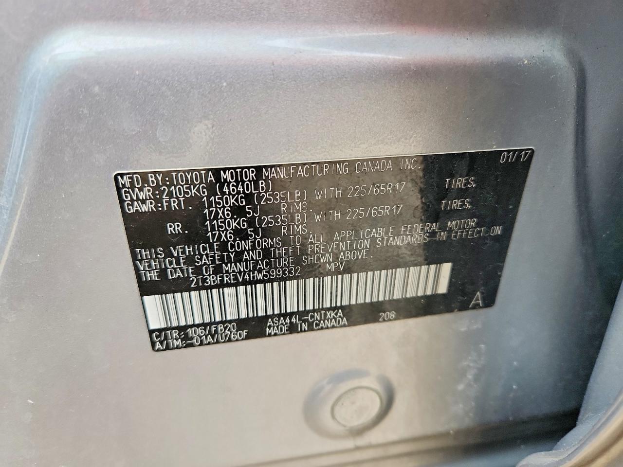 2017 TOYOTA RAV4 LE photo 25