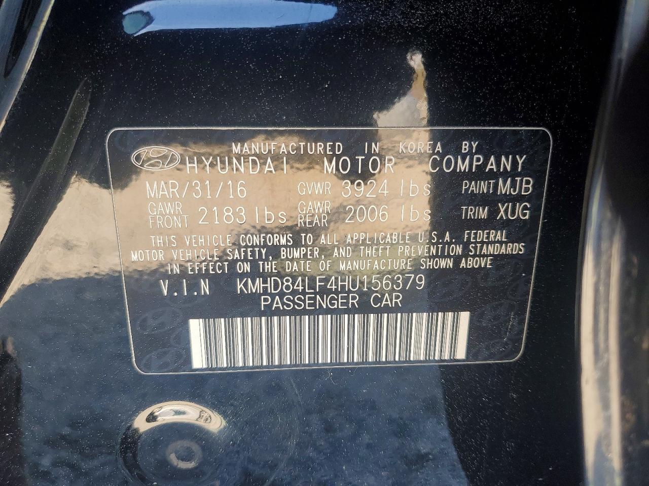 2017 HYUNDAI ELANTRA SE photo 12
