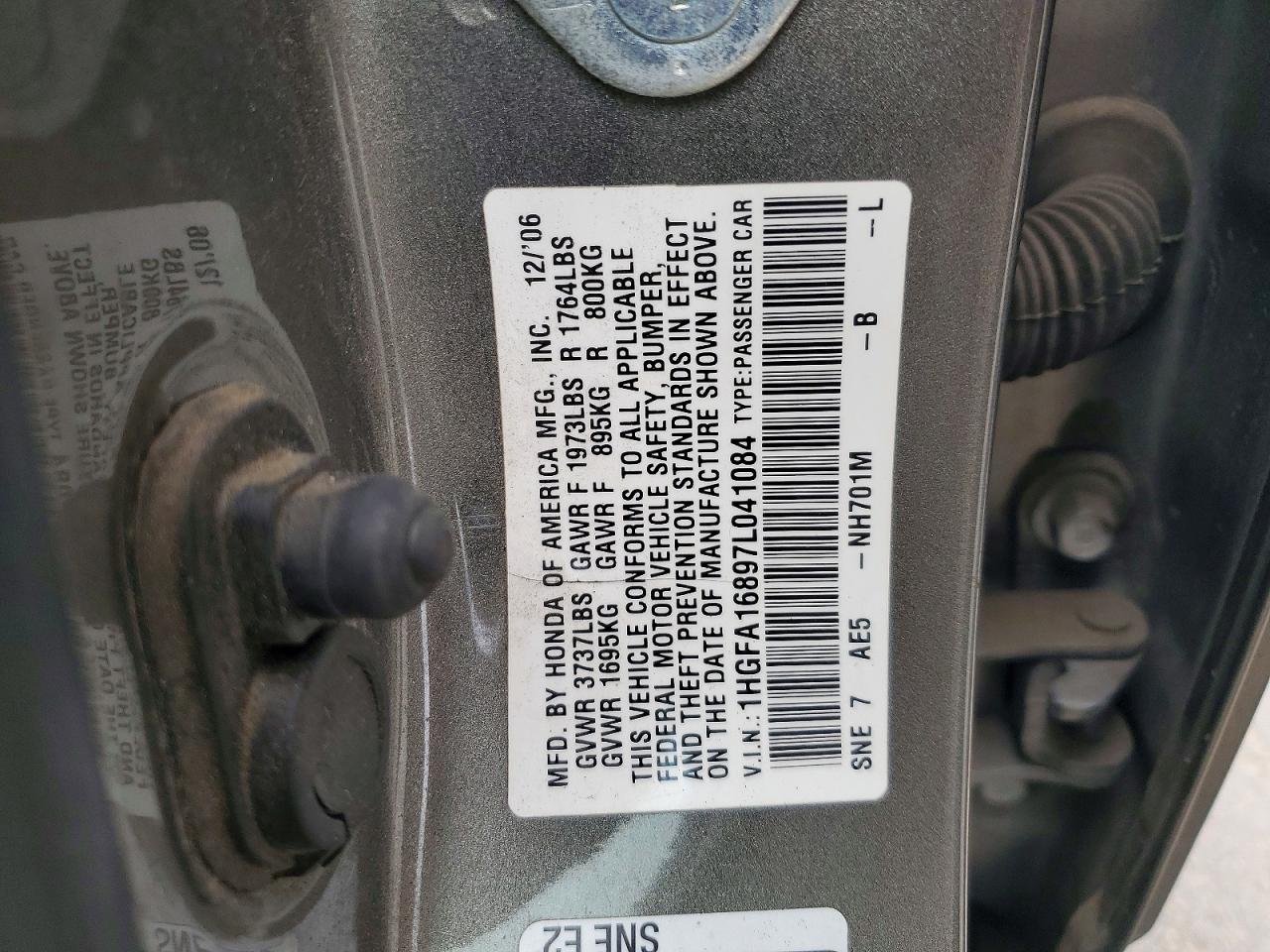 2007 HONDA CIVIC EX photo 23