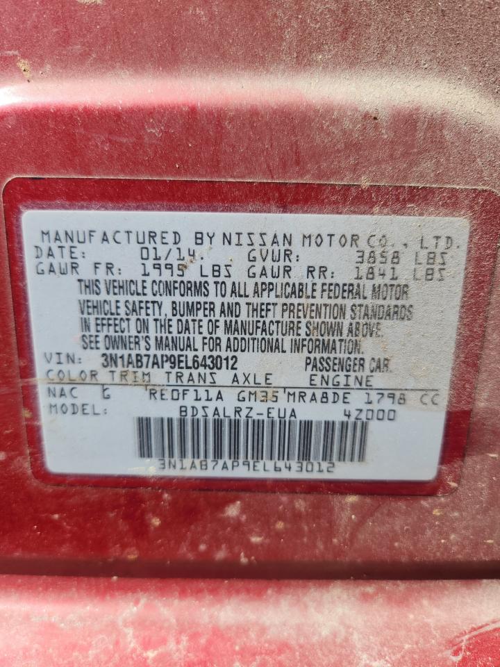 2014 NISSAN SENTRA SR photo 13
