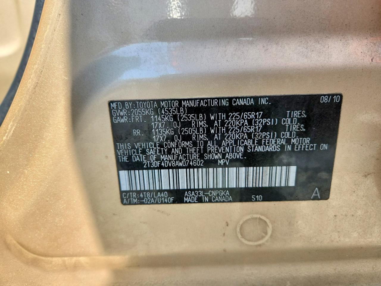 2010 TOYOTA RAV4 LIMITED photo 27