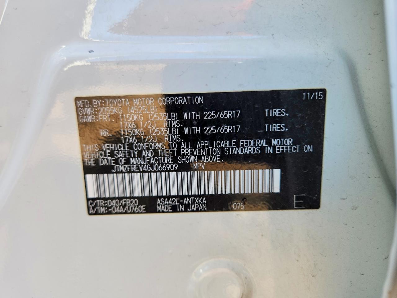 2016 TOYOTA RAV4 LE photo 13