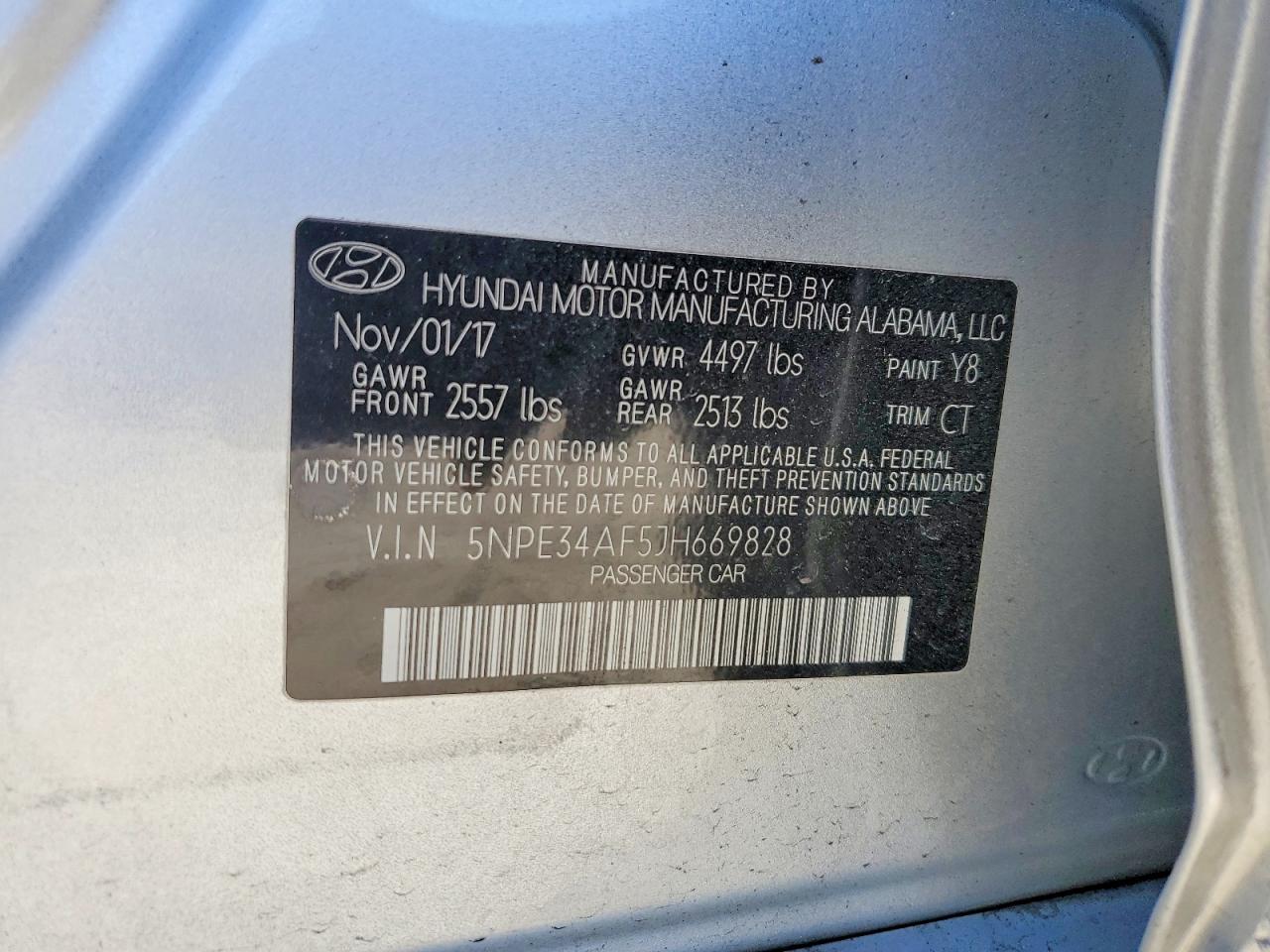 2018 HYUNDAI SONATA SPORT photo 12