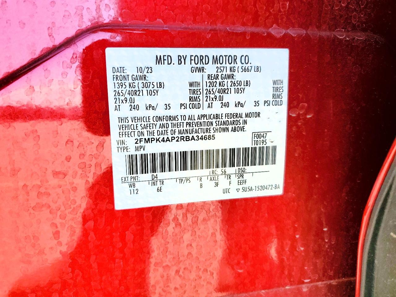 2024 FORD EDGE ST photo 14
