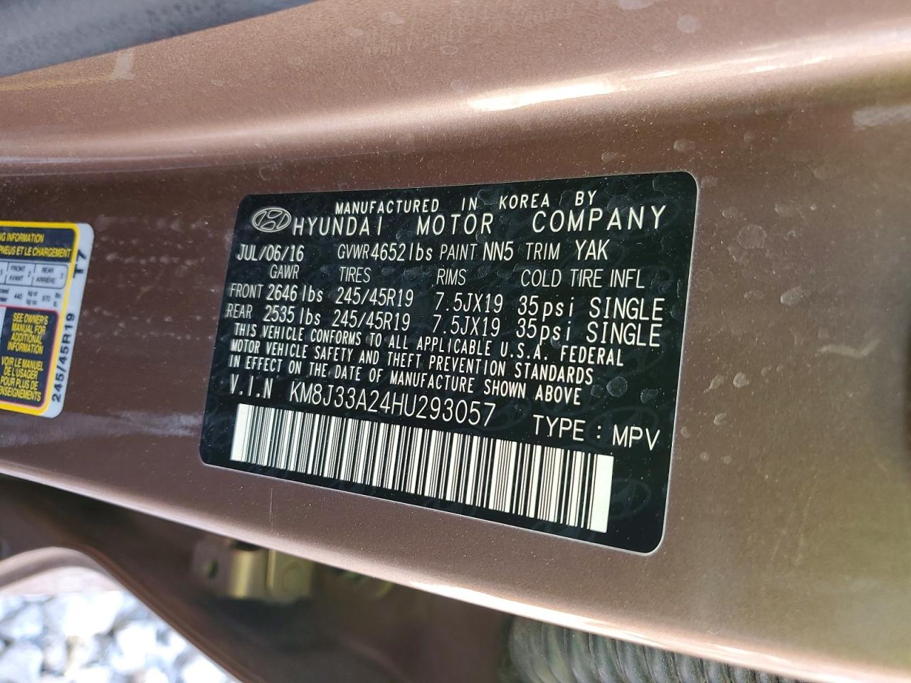 2017 HYUNDAI TUCSON LIMITED photo 12