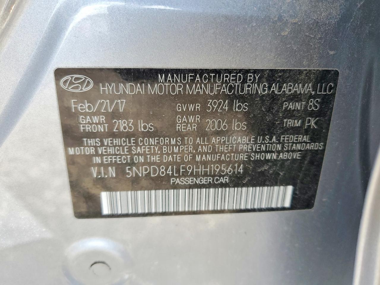 2017 HYUNDAI ELANTRA LIMITED photo 12