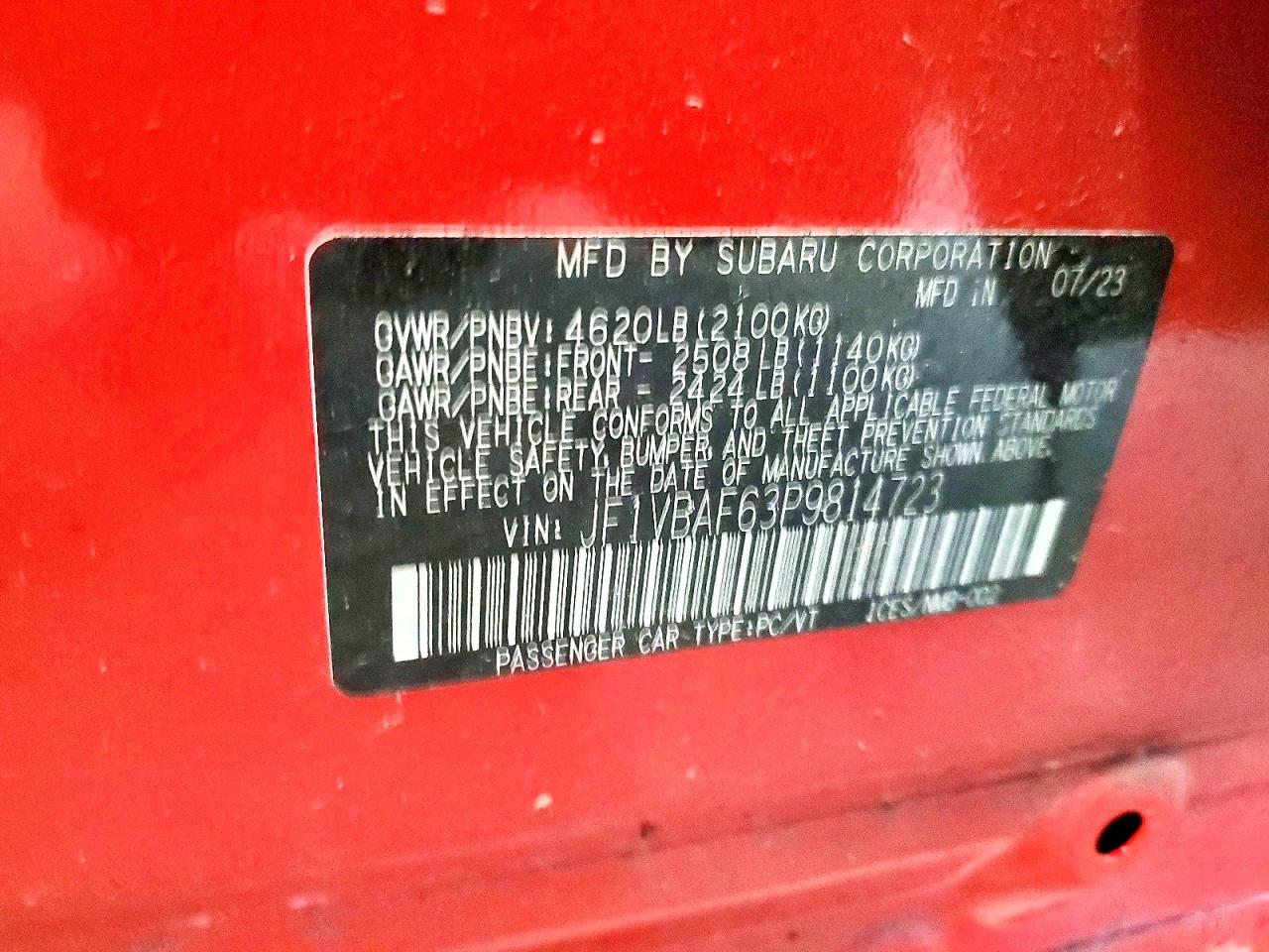 2023 SUBARU WRX PREMIUM photo 25