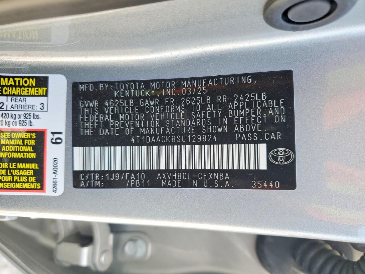 2025 TOYOTA CAMRY LE photo 49