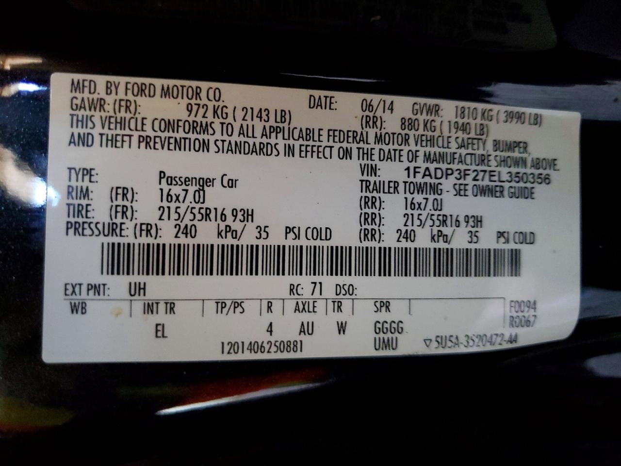 2014 FORD FOCUS SE photo 34