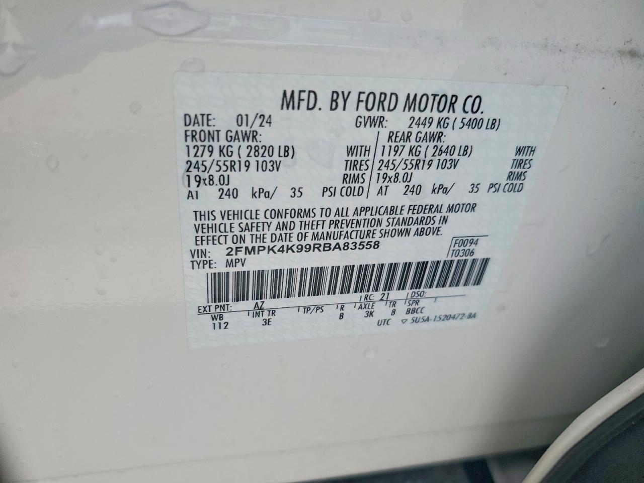 2024 FORD EDGE TITANIUM photo 14