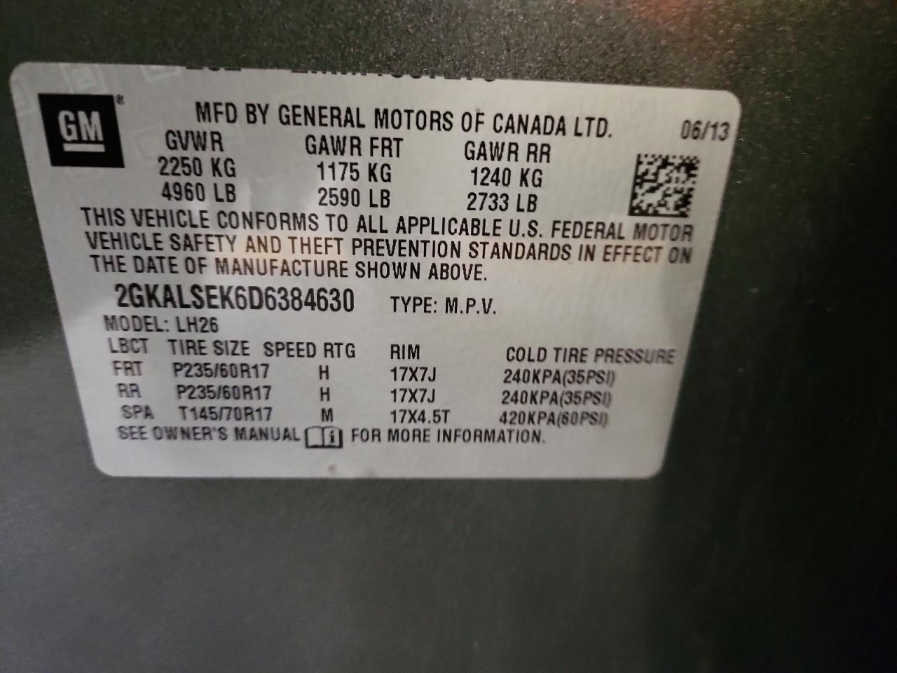 2013 GMC TERRAIN SLE photo 13