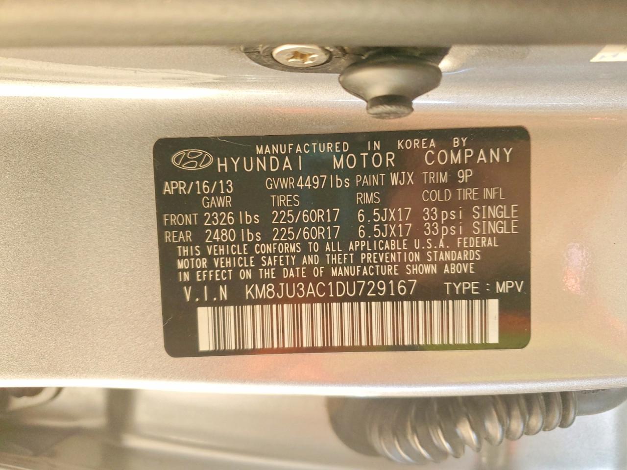 2013 HYUNDAI TUCSON GLS photo 12