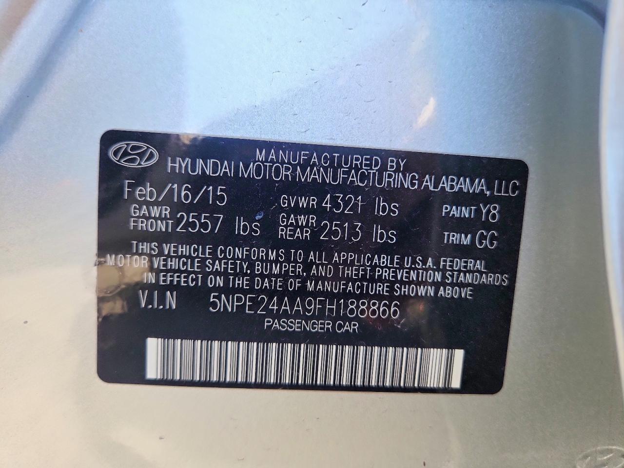 2015 HYUNDAI SONATA ECO photo 12