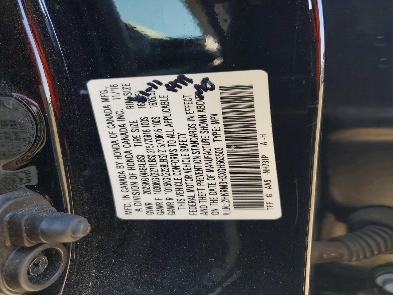 2016 HONDA CR-V LX photo 37