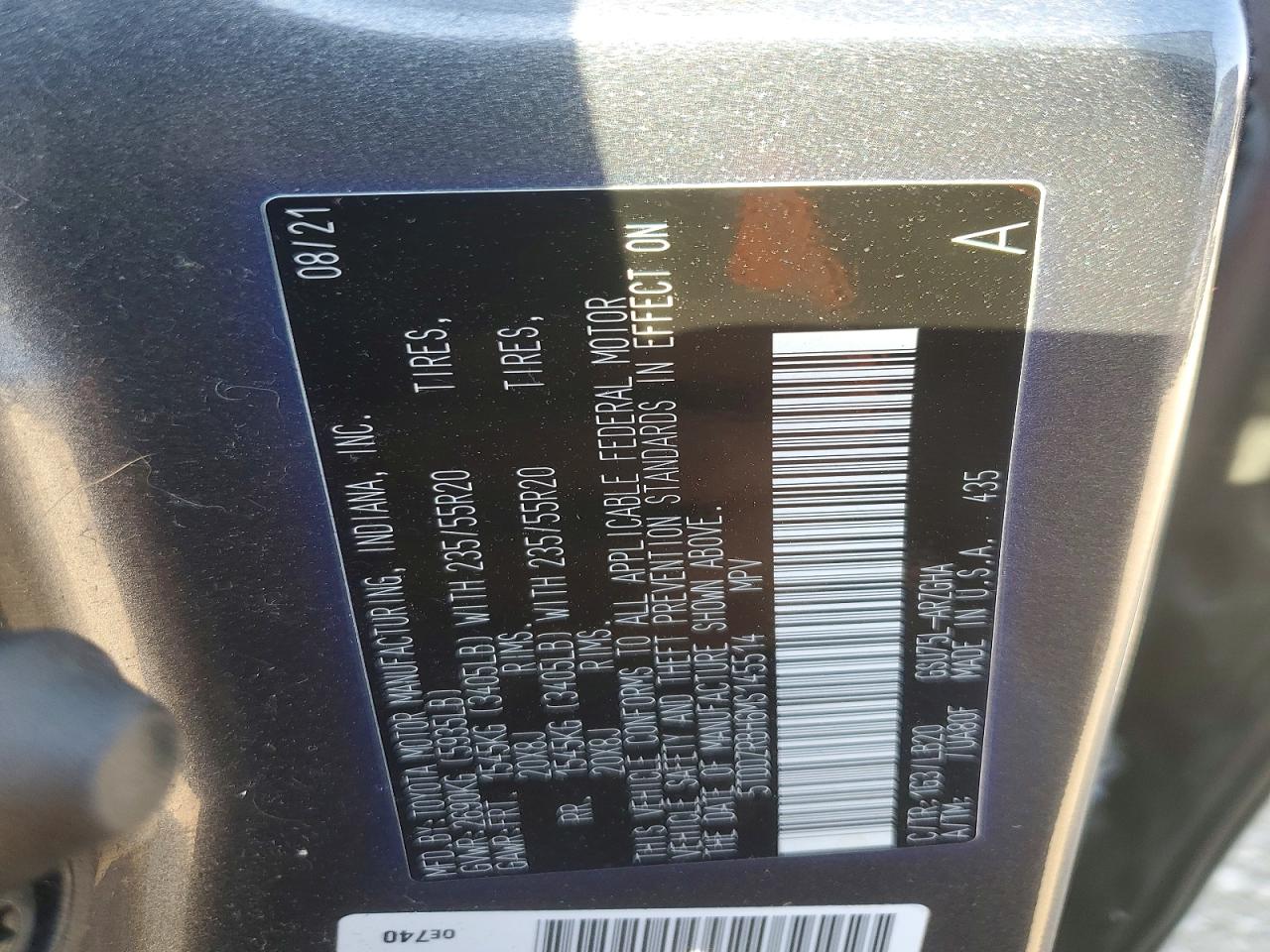 2021 TOYOTA HIGHLANDER LIMITED photo 25