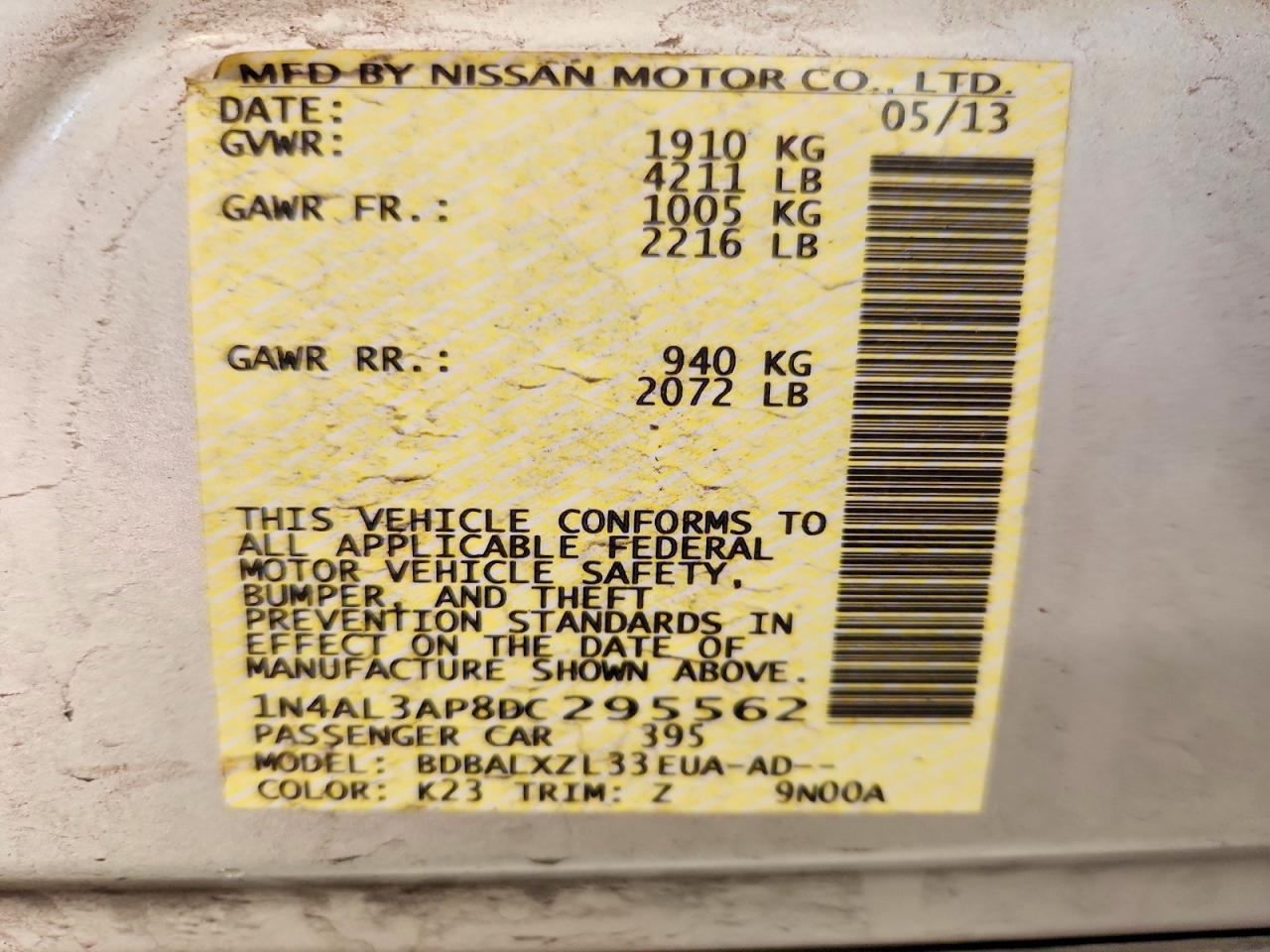 2013 NISSAN ALTIMA 2.5 photo 25