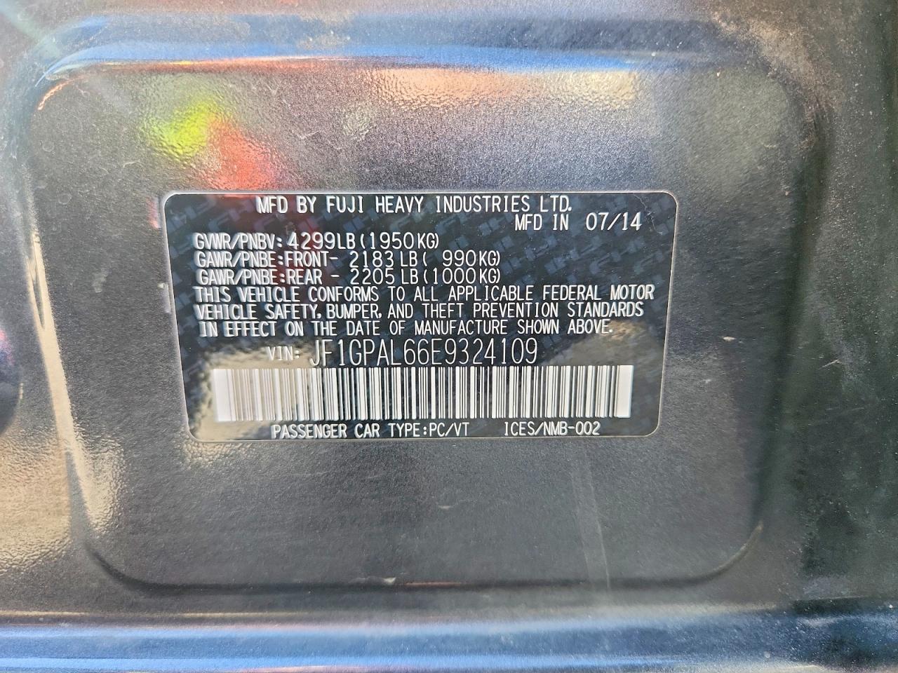 2014 SUBARU IMPREZA SPORT PREMIUM photo 12