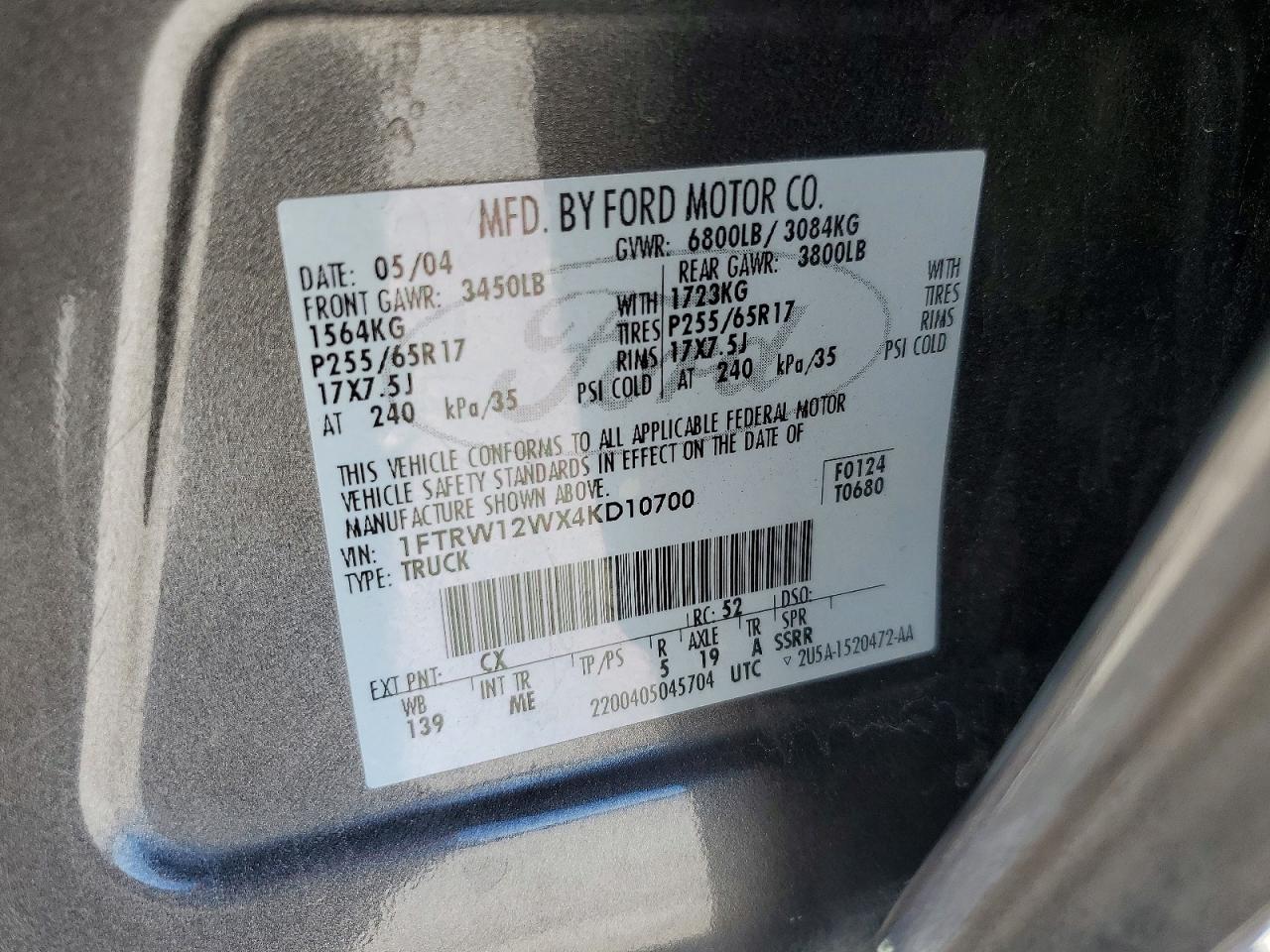 2004 FORD F150 SUPERCREW photo 34