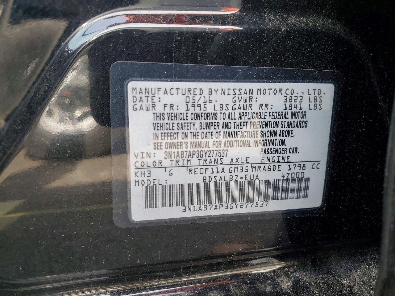 2016 NISSAN SENTRA S photo 23