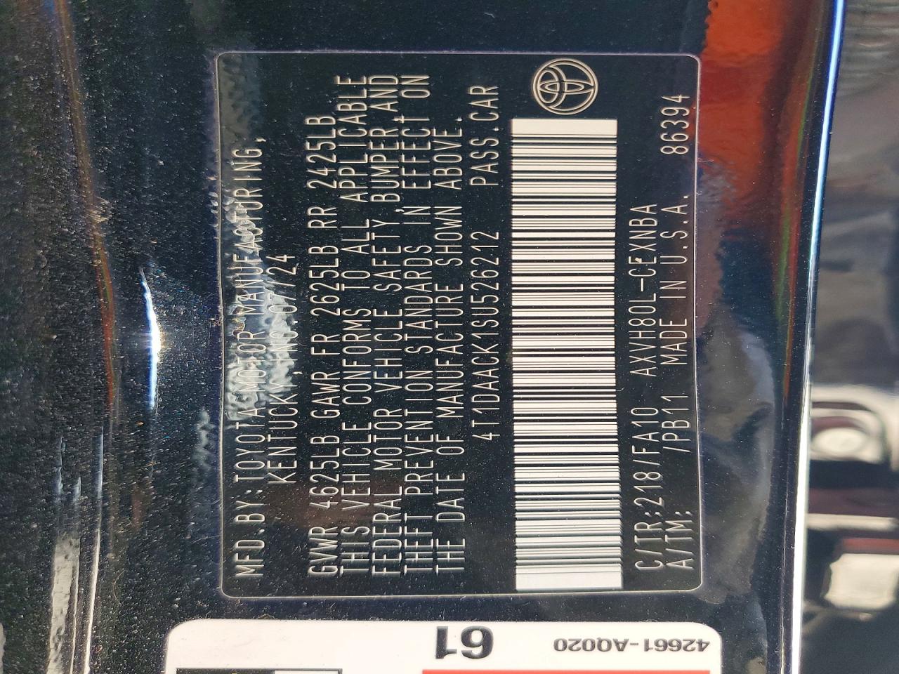 2025 TOYOTA CAMRY LE photo 40