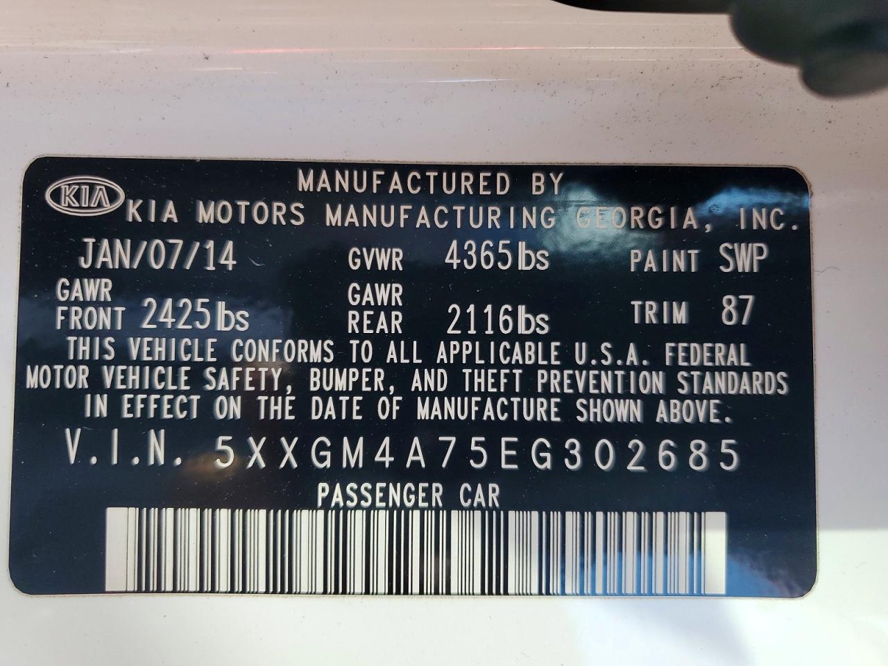 2014 KIA OPTIMA LX photo 25