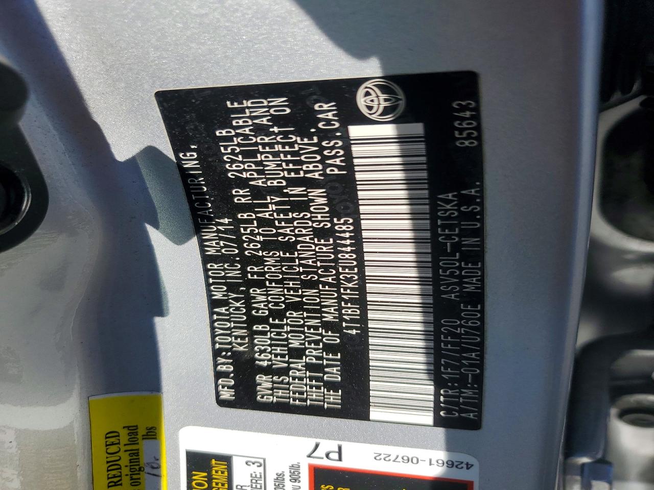 2014 TOYOTA CAMRY SE photo 23