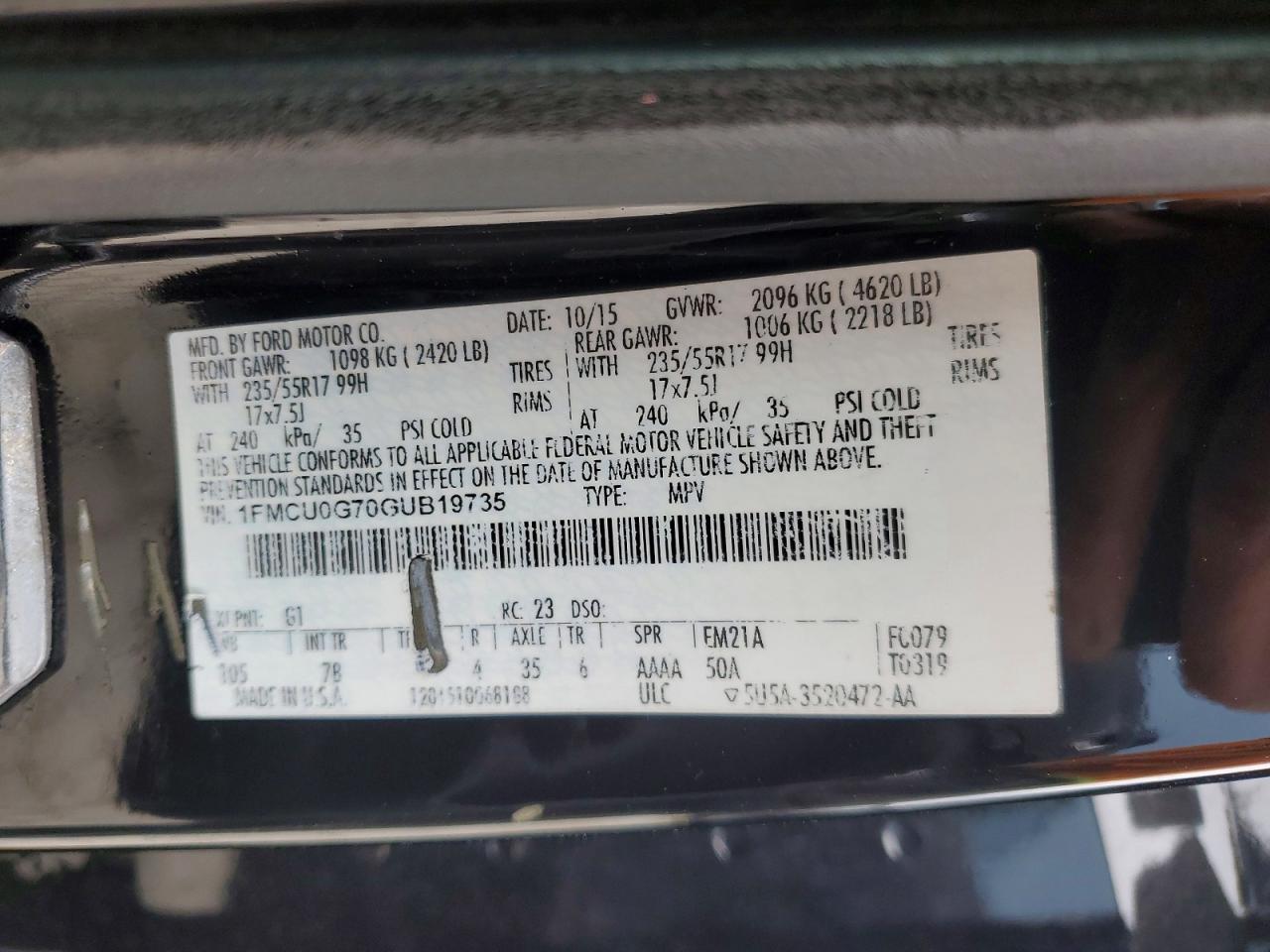 2016 FORD ESCAPE SE photo 27