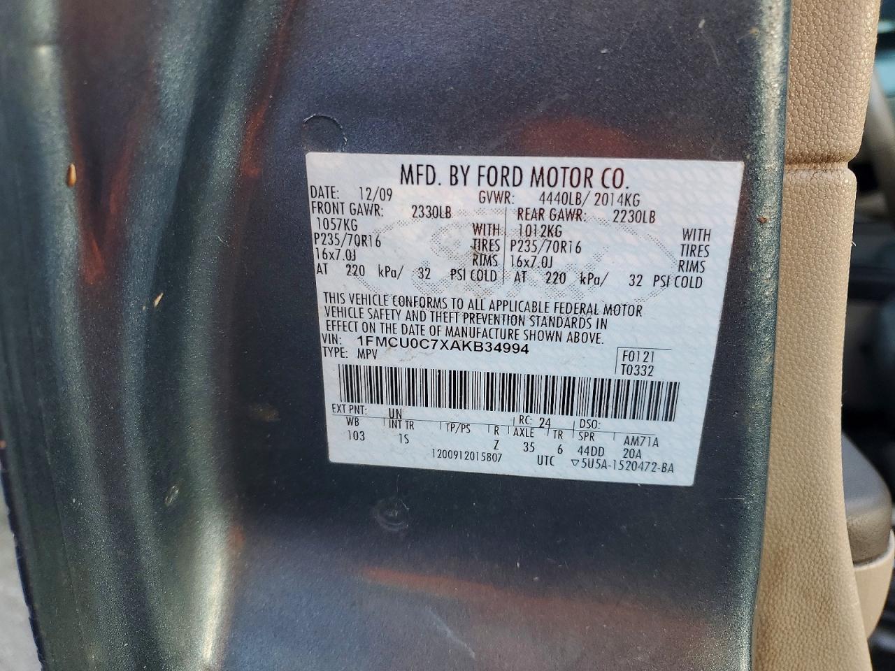 2010 FORD ESCAPE XLS photo 25