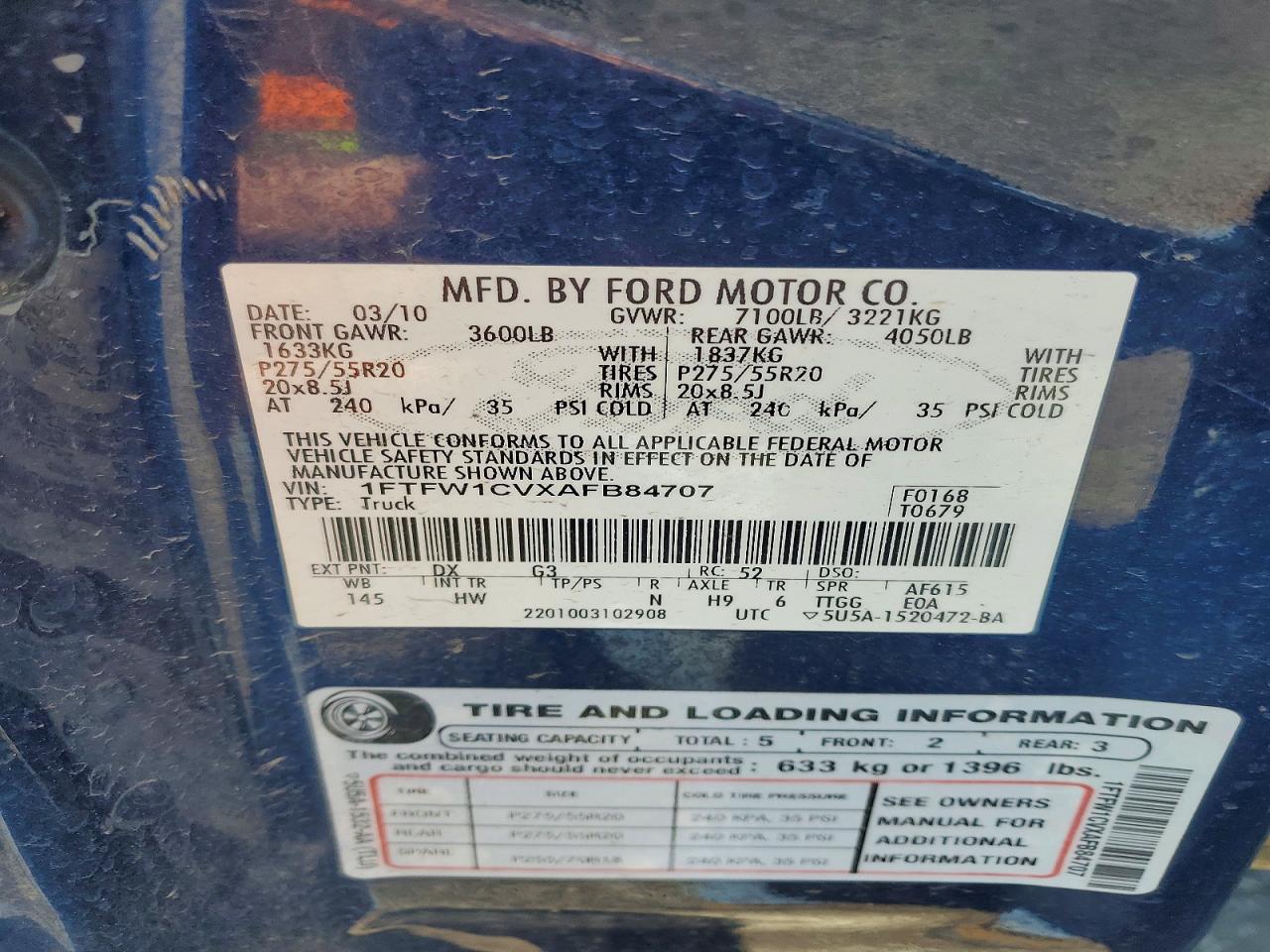 2010 FORD F150 SUPERCREW photo 23