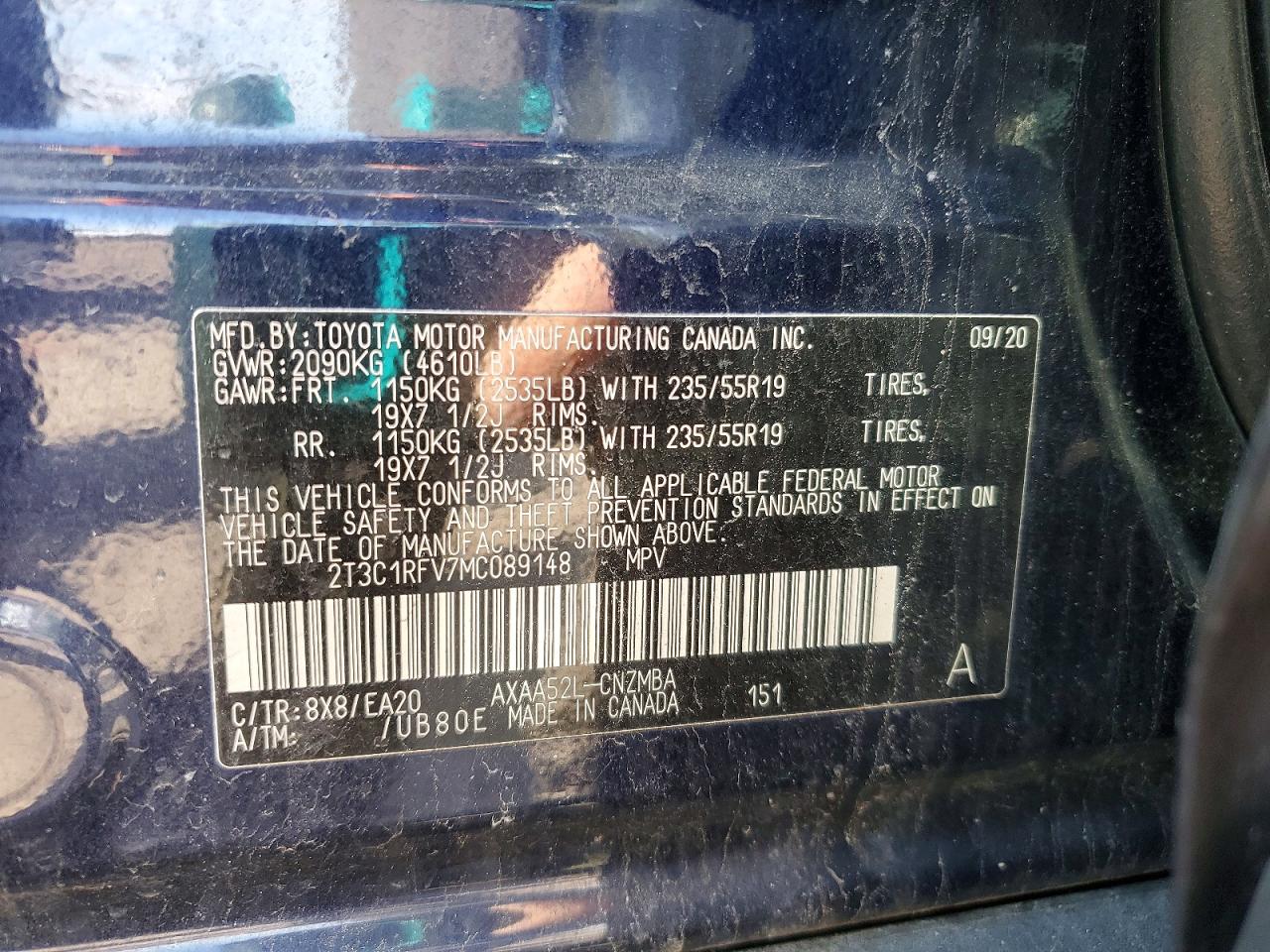 2021 TOYOTA RAV4 XLE PREMIUM photo 13