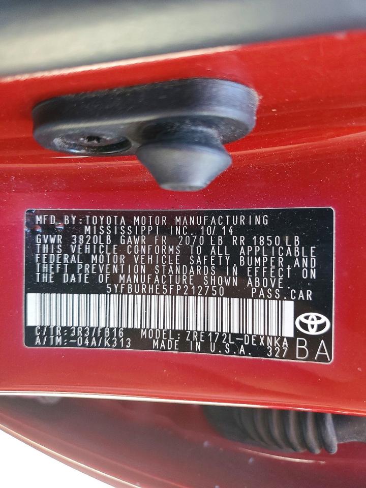 2015 TOYOTA COROLLA LE PLUS photo 12