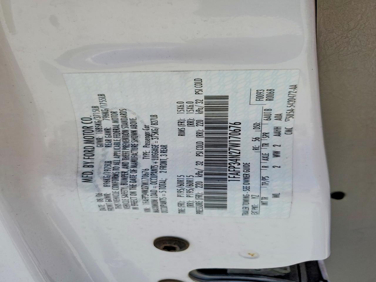 2007 FORD FOCUS photo 23