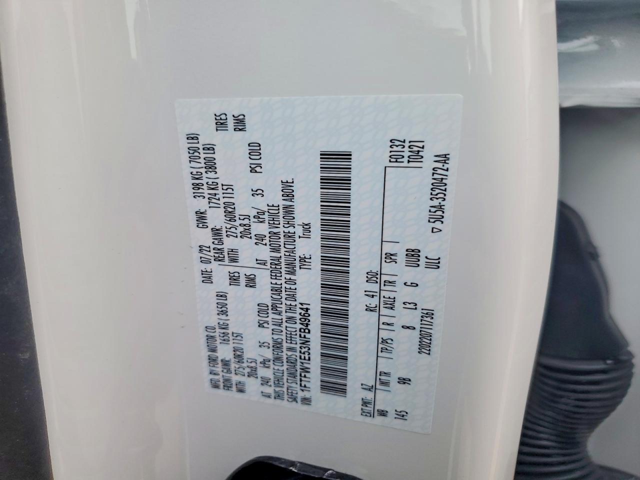 2022 FORD F150 SUPERCREW photo 34