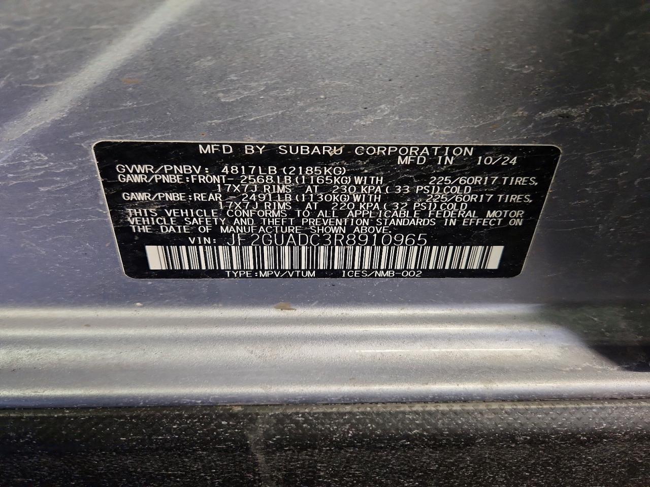 2024 SUBARU CROSSTREK PREMIUM photo 27