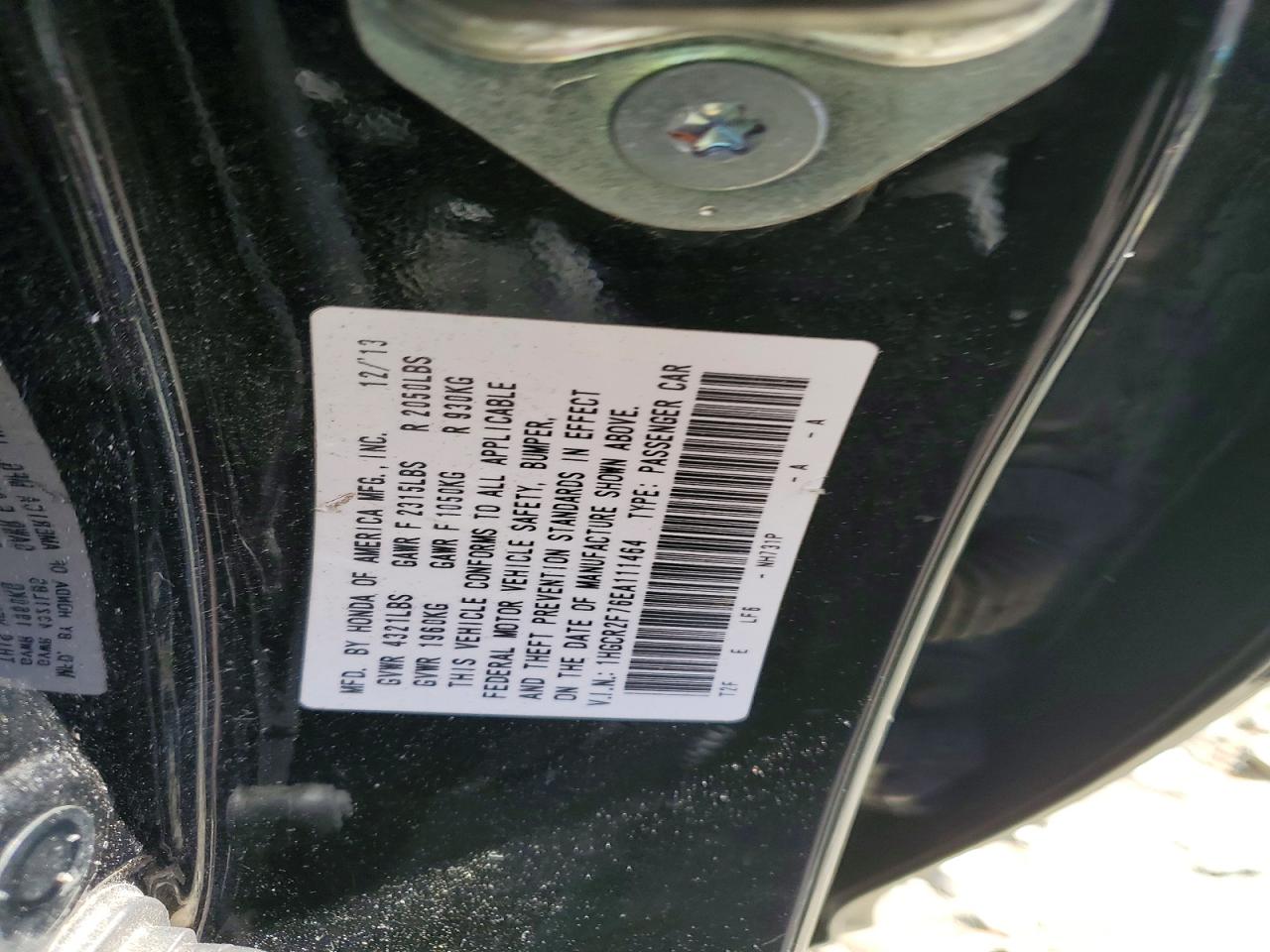 2014 HONDA ACCORD EX photo 23