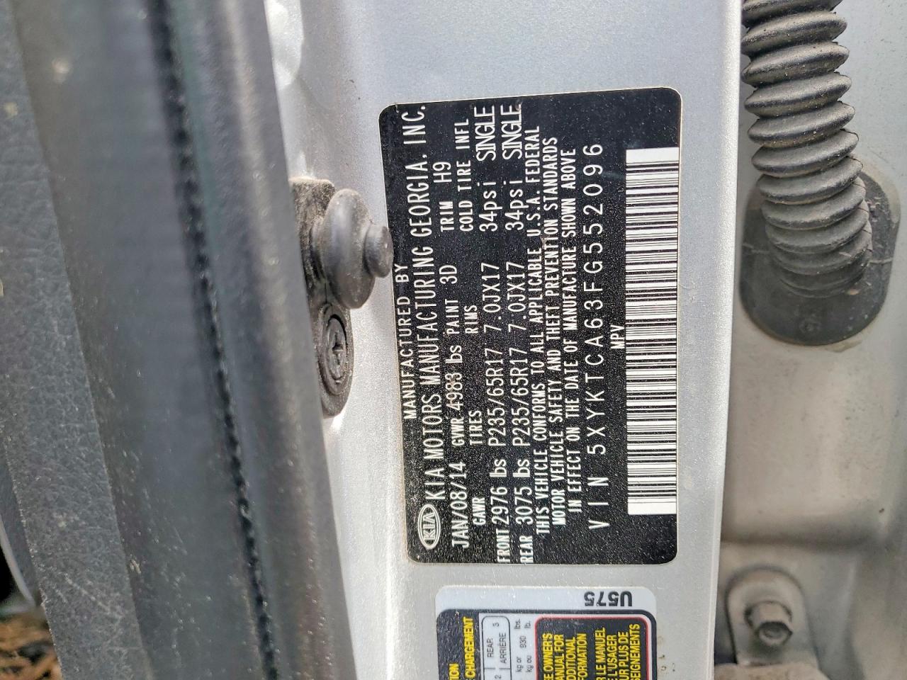 2015 KIA SORENTO LX photo 37