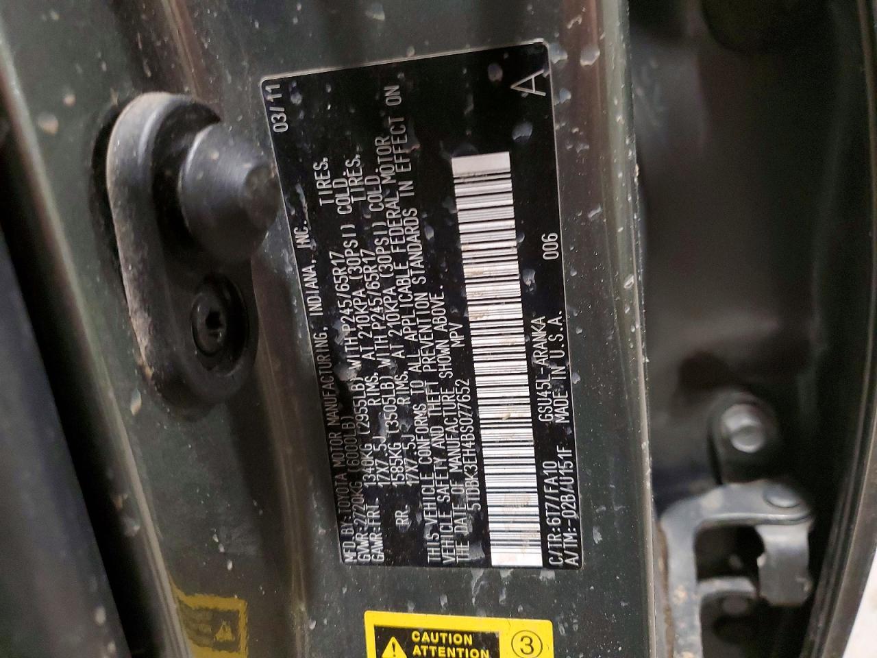 2011 TOYOTA HIGHLANDER BASE photo 37