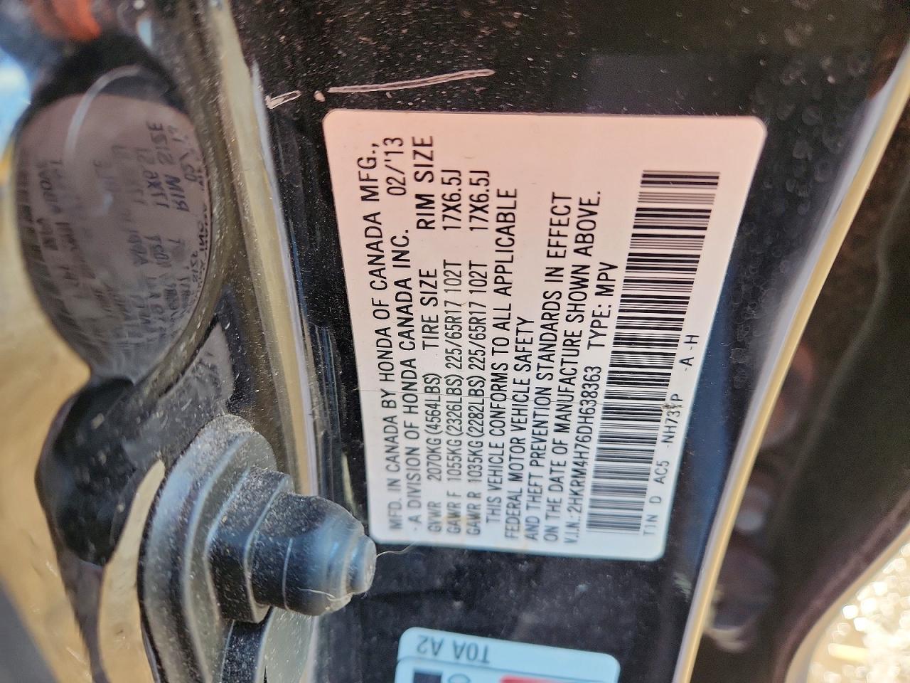 2013 HONDA CR-V EXL photo 25