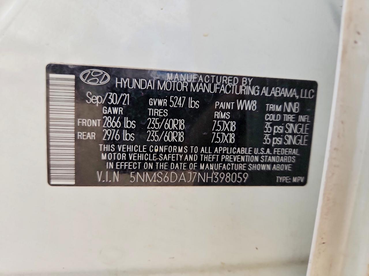 2022 HYUNDAI SANTA FE photo 25